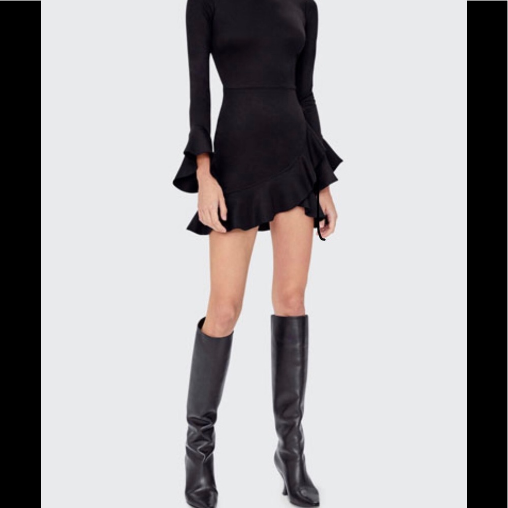 Alexis Black Dress Ties at Wrists & Thigh